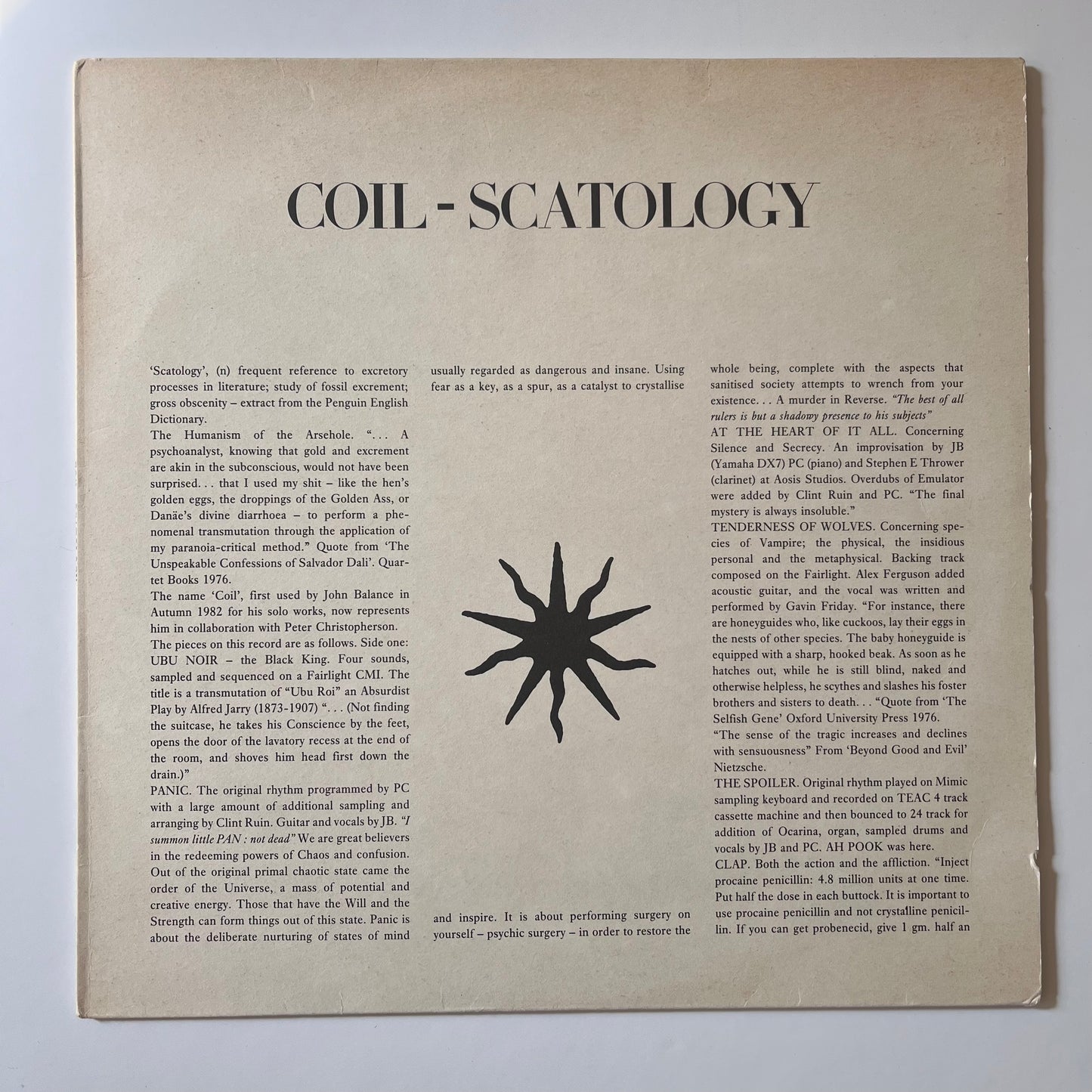 Scatology by Coil